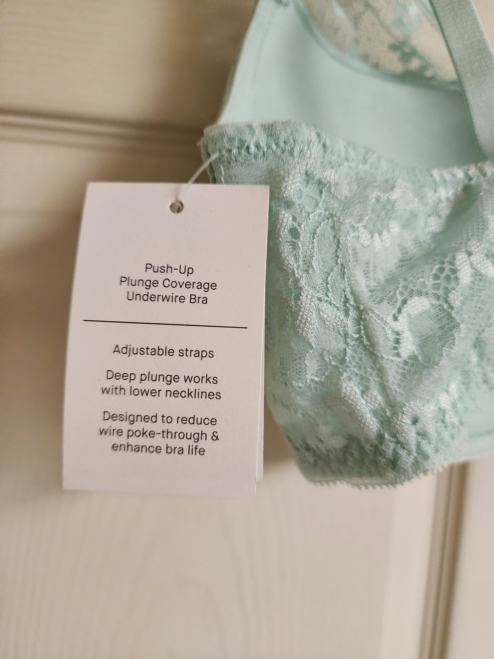 Auden Light Mint Lace Push-Up Bra - Picture 3 of 4
